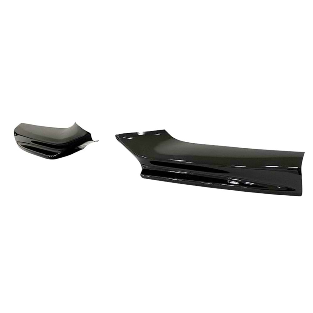 BMW F10 2010+ - Tampon Flap/Ön, B Plus M Performance V1 Stil, Piano Black, Vakum, Set