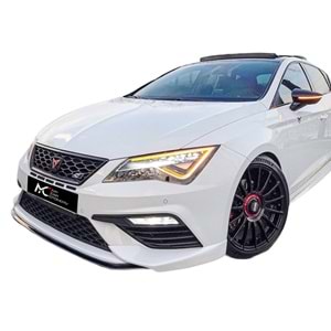 Seat Leon Mk3 FL 2017+ - Tampon Ek/Ön, Dynamic Stil, İşlem Yapılmamış Ham Ürün Yüzeyi, Vakum