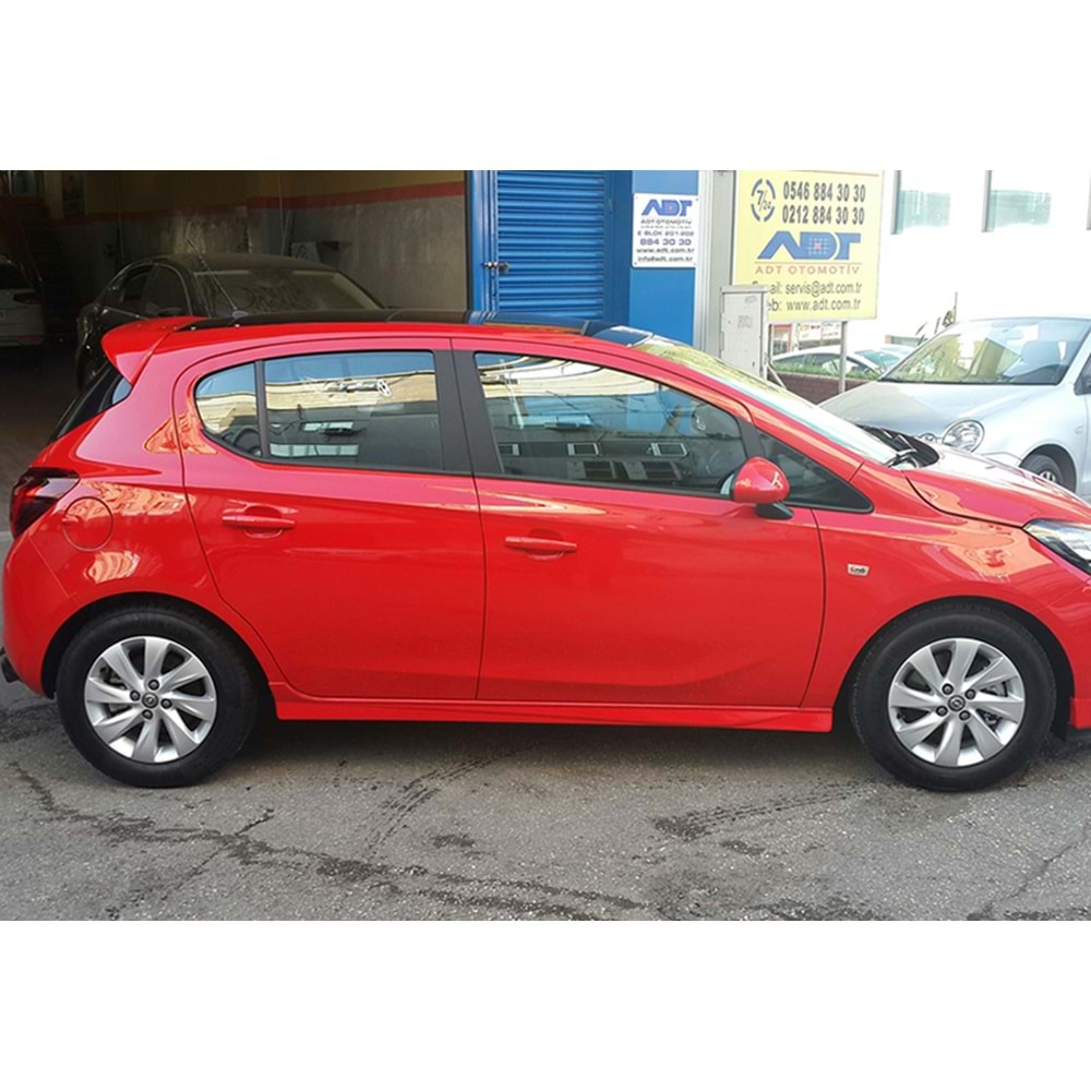 Opel Corsa E 2014+ - Marşpiyel Lipi/Yan, OPC Line V1 Stil, İşlem Yapılmamış Ham Ürün Yüzeyi, Vakum, Set