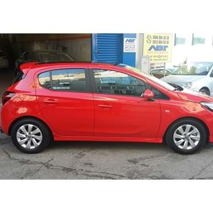 Opel Corsa E 2014+ - Marşpiyel Lipi/Yan, OPC Line V1 Stil, İşlem Yapılmamış Ham Ürün Yüzeyi, Vakum, Set