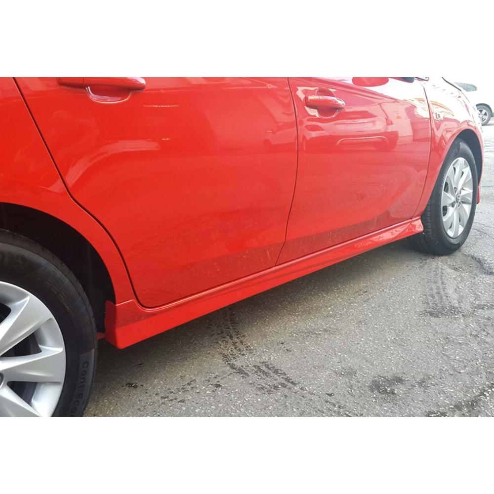Opel Corsa E 2014+ - Marşpiyel Lipi/Yan, OPC Line V1 Stil, İşlem Yapılmamış Ham Ürün Yüzeyi, Vakum, Set