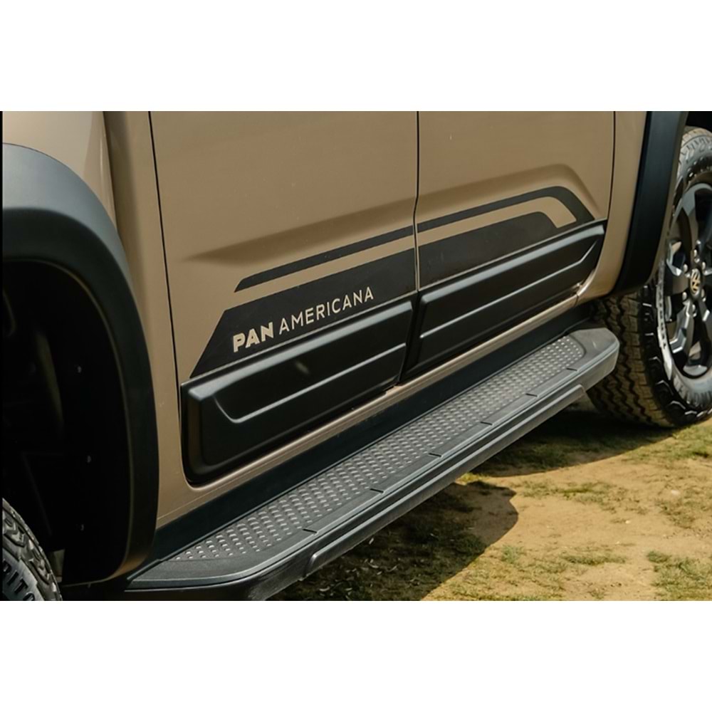 VW Amarok Mk2 2022+ - Kapı Kaplaması/Alt, A Plus Sport V1 Stil, Mat Siyah Ürün Yüzeyi, Vakum, Set