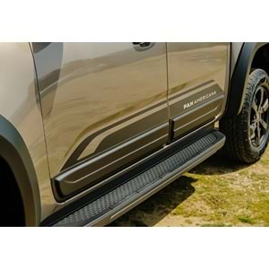 VW Amarok Mk2 2022+ - Kapı Kaplaması/Alt, A Plus Sport V1 Stil, Mat Siyah Ürün Yüzeyi, Vakum, Set