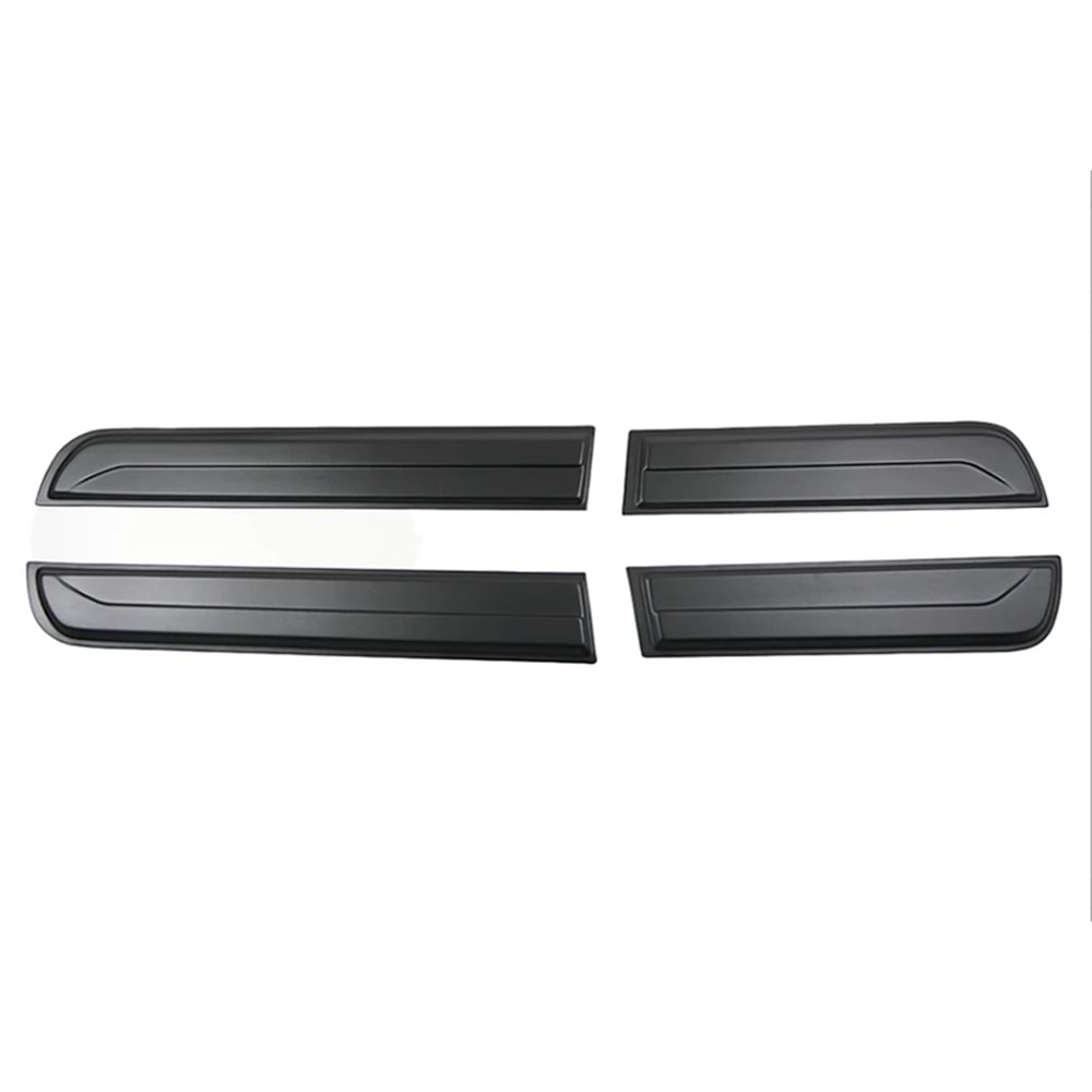 VW Amarok Mk2 2022+ - Kapı Kaplaması/Alt, A Plus Sport V1 Stil, Mat Siyah Ürün Yüzeyi, Vakum, Set