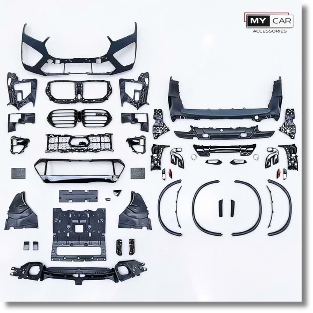 BMW G05 LCI 2023+ - Body Kit/Set, X5M V1 Stil, Pnjr., Çam. Kaplaması, Egz. Ucu, İşlem Yapılmamış Ham Ürün Yüzeyi, PU, Set
