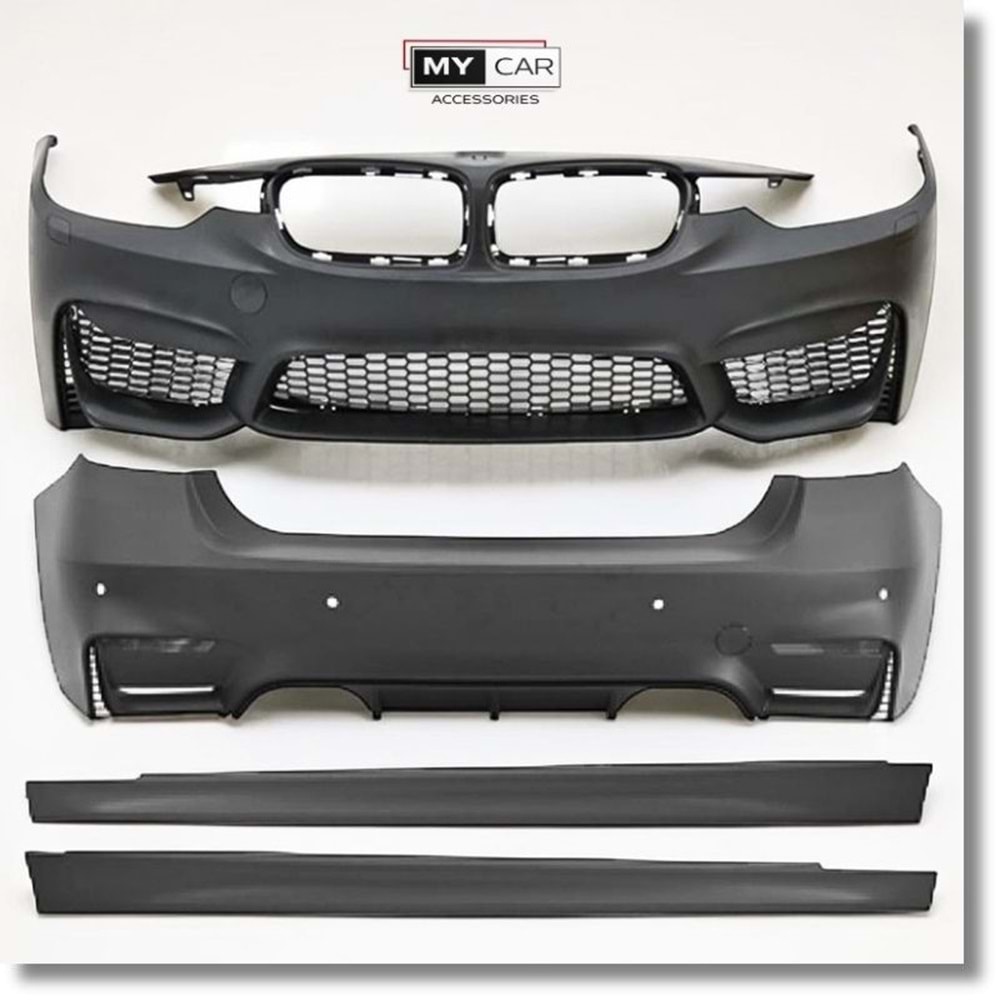 BMW F30 2012+ - Body Kit/Set, M3 V1 Stil, Chn. Versiyon, Far Yıkama Yeri, PCD, İşlem Yapılmamış Ham Ürün Yüzeyi, PU, Set