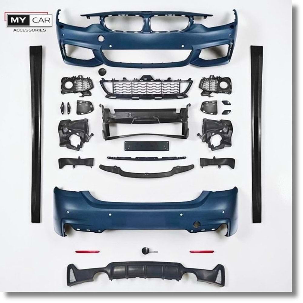 BMW F36 2014+ - Body Kit/Set, M Technic V1 Stil, Far Yıkama Yeri, PCD, İşlem Yapılmamış Ham Ürün Yüzeyi, PU, Set