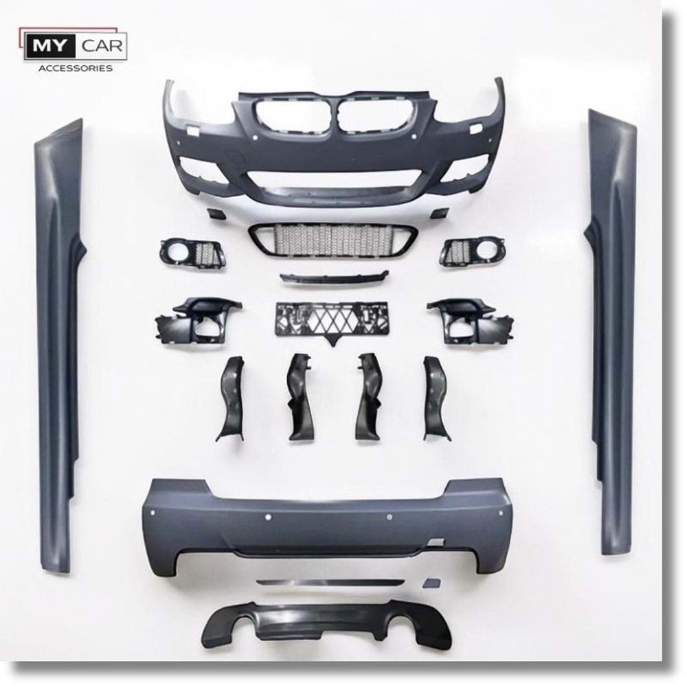 BMW E92 LCI 2009+ - Body Kit/Set, M Technic V1 Stil, Far Yıkama Yeri, PCD, İşlem Yapılmamış Ham Ürün Yüzeyi, PU, Set