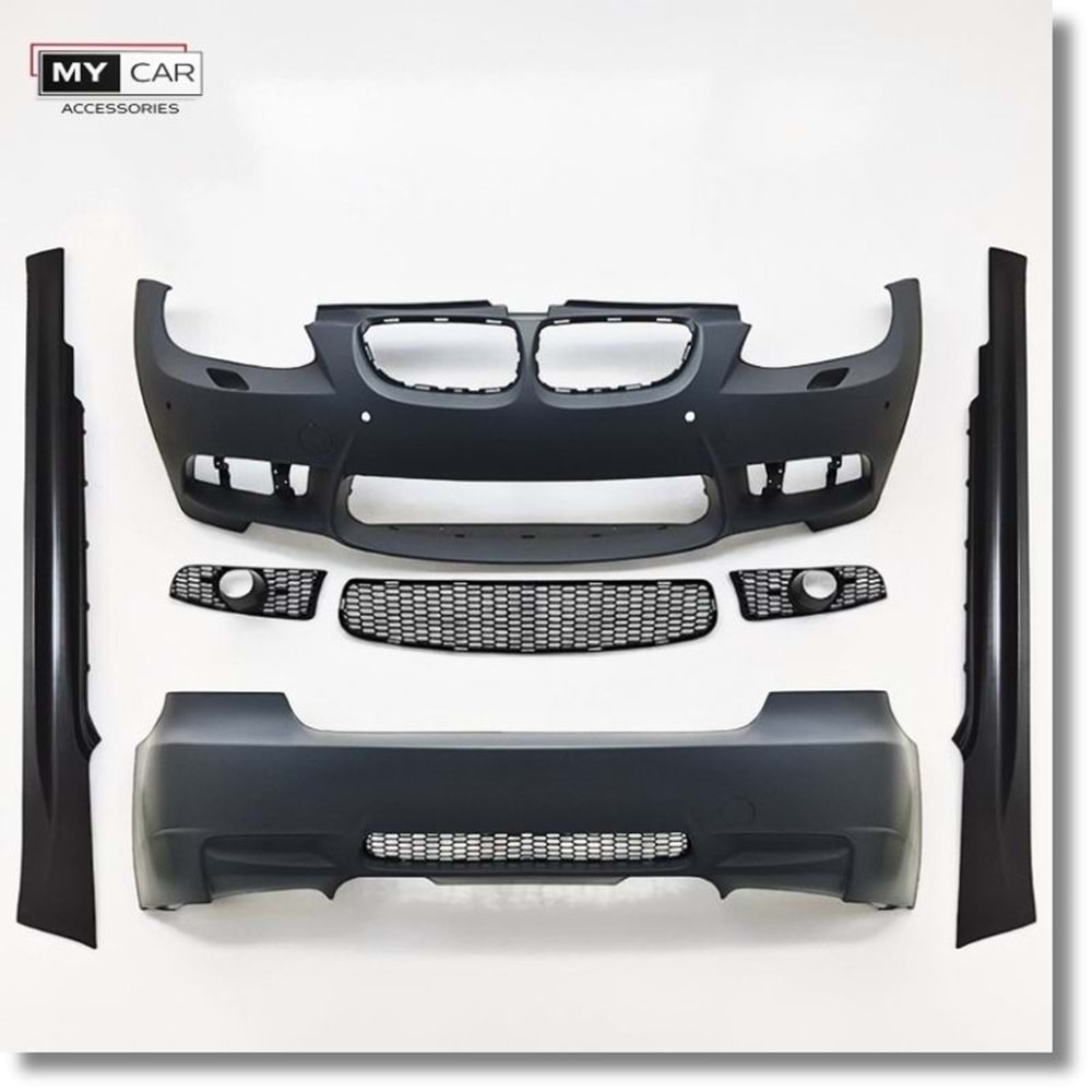 BMW E92 2007+ - Body Kit/Set, M3 V1 Stil, Sis Lambası Yeri, Far Yıkamalı, İşlem Yapılmamış Ham Ürün Yüzeyi, PU, Set