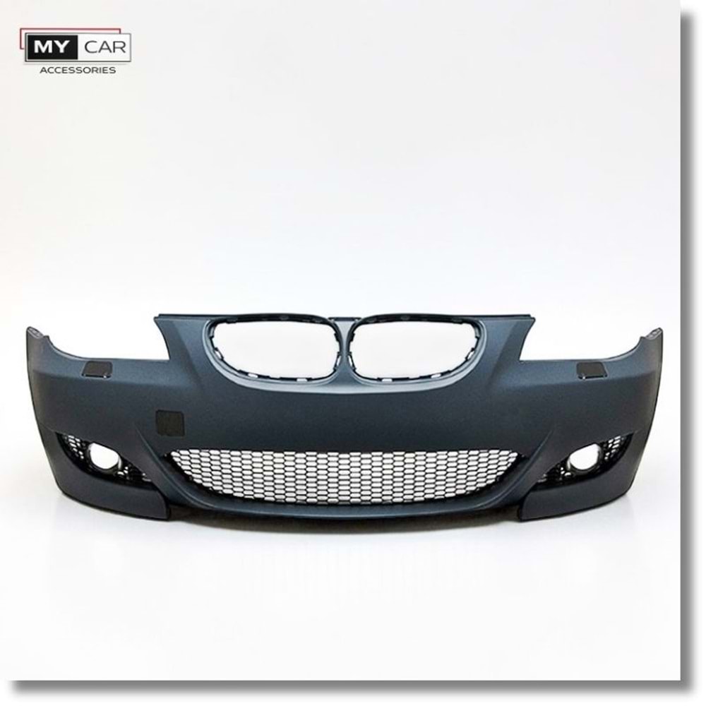 BMW E60 2003+ - Body Kit/Tampon Ön, M5 V1 Stil, Sis Farı Yuvalı, Far Yıkama Yeri, İşlem Yapılmamış Ham Ürün Yüzeyi, PU, Set