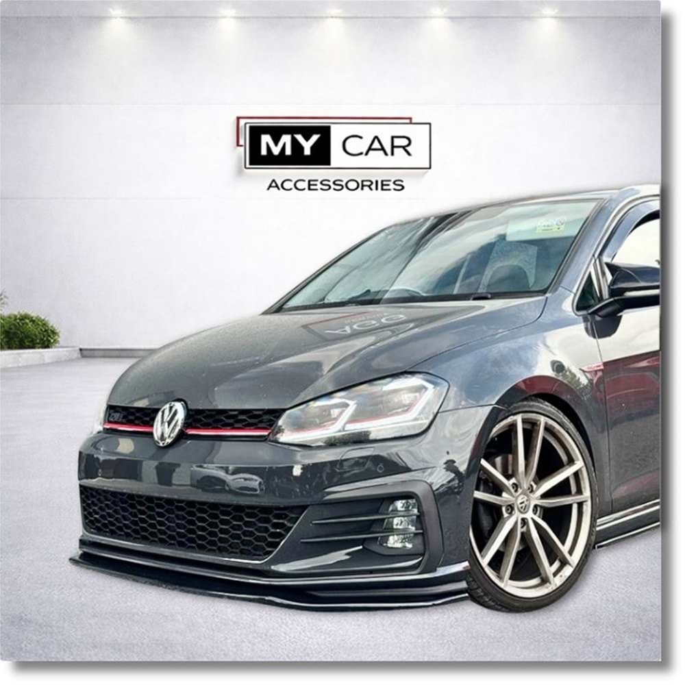 VW Golf Mk7 2012+ - Body Kit/Tampon Ön, GTI Stil, Pnjr., İşlem Yapılmamış Ham Ürün Yüzeyi, PP, Set