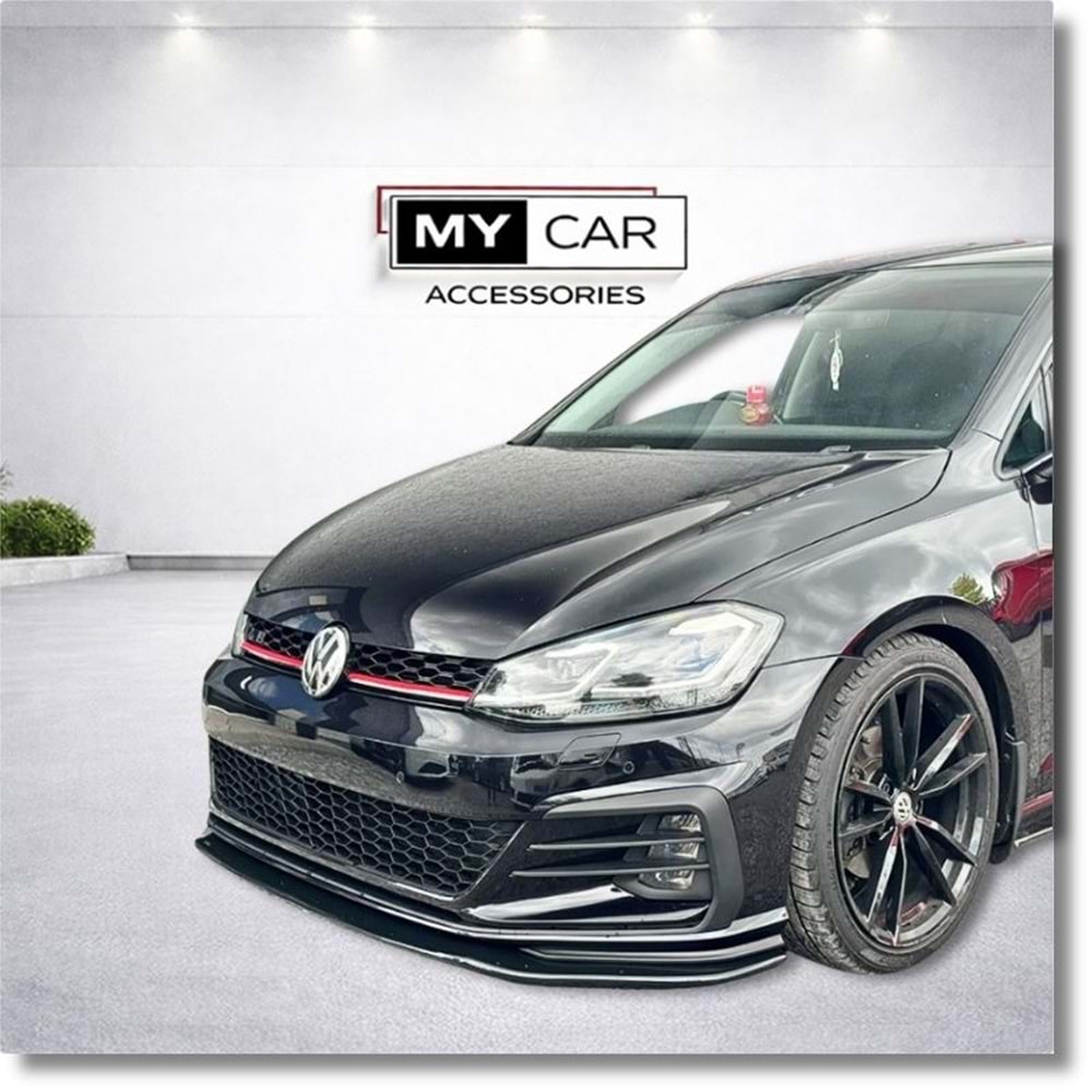VW Golf Mk7 2012+ - Body Kit/Tampon Ön, GTI Stil, Pnjr., İşlem Yapılmamış Ham Ürün Yüzeyi, PP, Set