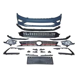 VW Jetta Mk6 FL 2014+ - Tampon/Ön, GLI Stil Chn., Pnjr., İşlem Yapılmamış Ham Ürün Yüzeyi, Set, ABS