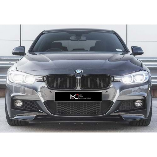 BMW F30 2012+ - Ön Ek M Performance Stil, 1 Parça TW., Piano Black Boyalı Ürün Yüzeyi, ABS