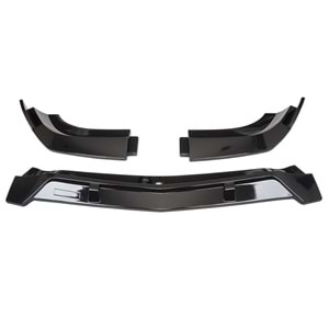 M. Benz W204 2007+ - Tampon Lipi/Ön Brabus Stil, Flaplı 3 Parçaı, Piano Black Boyalı Ürün Yüzeyi, ABS