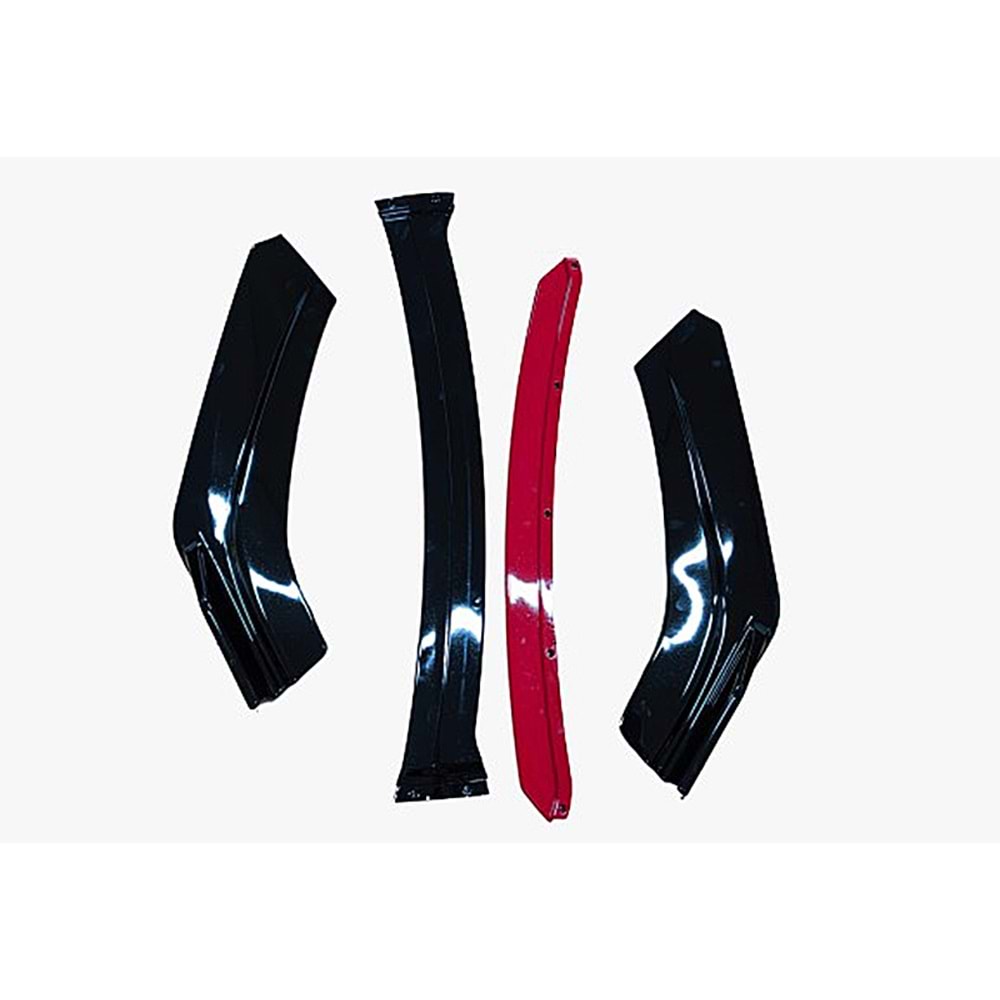 Universal - Tampon Lipi/Ön Flaplı Plus V1 4 Parça, Kırmızı + Piano Black Ürün Yüzeyi, ABS, Set