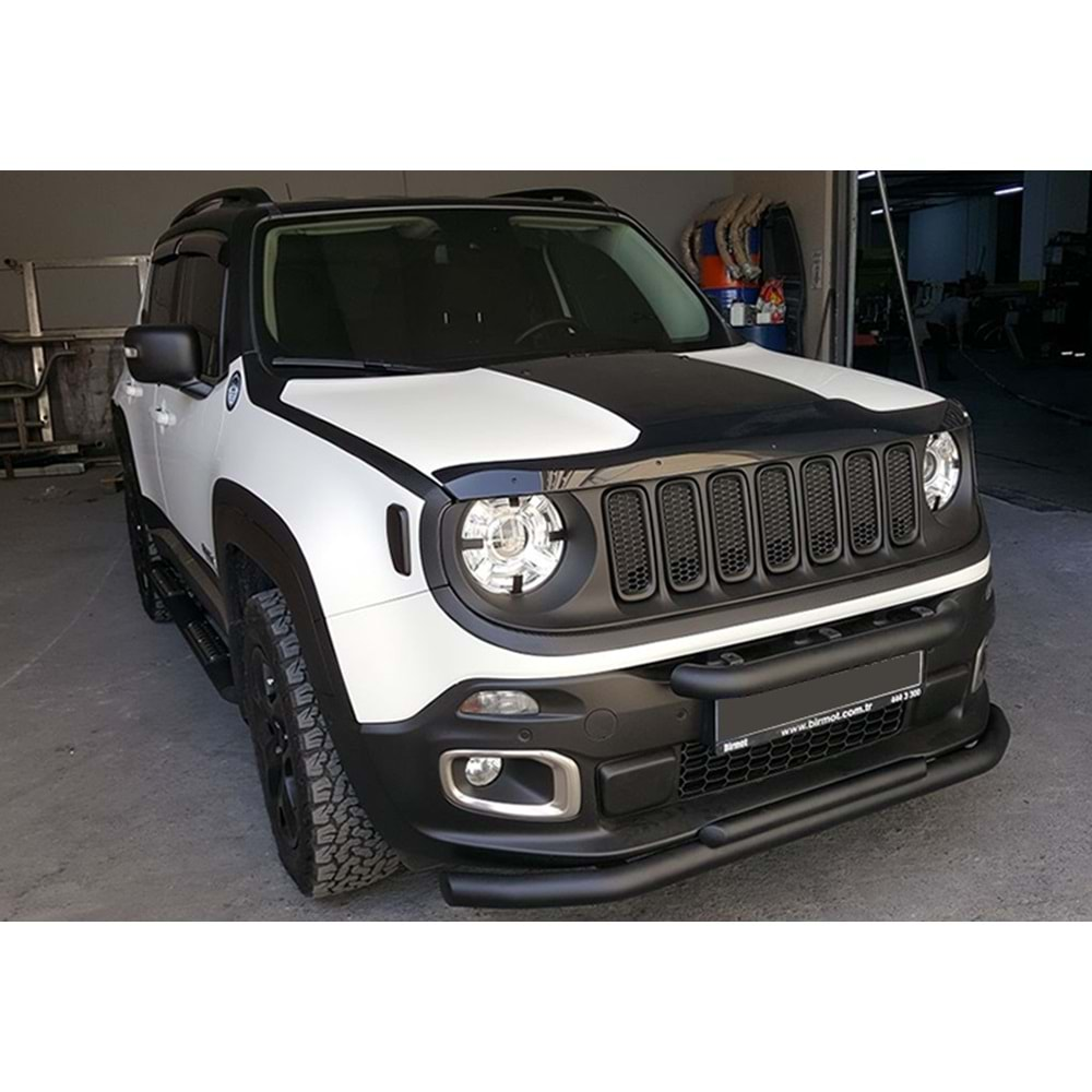 Jeep Renegade 2014+ - Koruma Barı/Ön Ground 2 70mm, Mat Siyah Boyalı Ürün Yüzeyi, DKP Demir