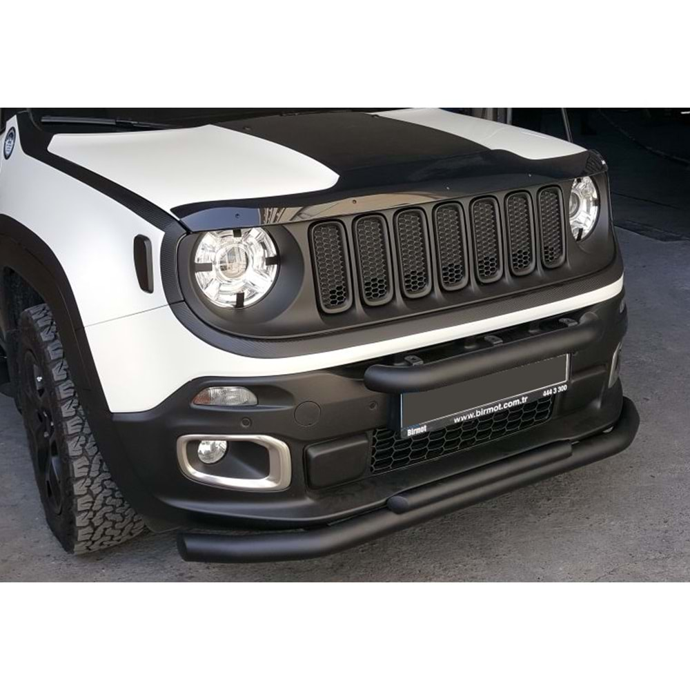 Jeep Renegade 2014+ - Koruma Barı/Ön Ground 2 70mm, Mat Siyah Boyalı Ürün Yüzeyi, DKP Demir