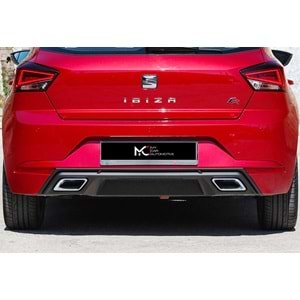 Seat Ibiza Mk5 2017+ - Difüzör, FR Oem V2 Stil, Egzos Uçlu, Mat Siyah Ürün Yüzeyi, ABS