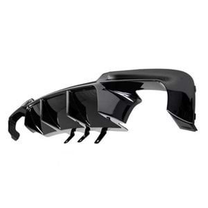 BMW F10 2010+ - Difüzör/Arka, M5 Vorstainer V2 Stil, Sağ Sol Çiftli Çıkış, Piano Black Boyalı Ürün Yüzeyi, ABS