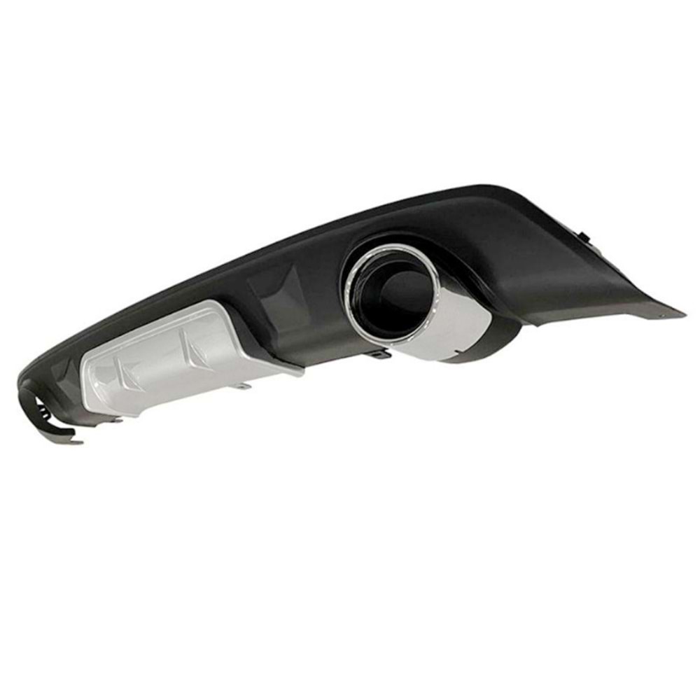 Renault Megane 4 2016+ - Difüzör Oem V1 Stil, Sağ Sol Tekli Çıkış, Gri/Mat Siyah Ürün Yüzeyi, ABS