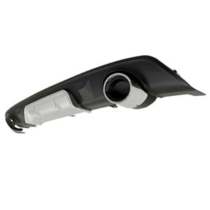 Renault Megane 4 2016+ - Difüzör Oem V1 Stil, Sağ Sol Tekli Çıkış, Gri/Mat Siyah Ürün Yüzeyi, ABS