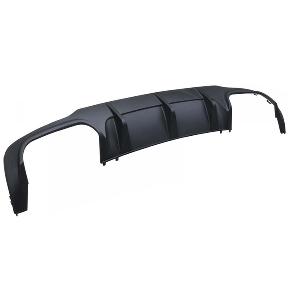 M. Benz W204 FL 2011+ - Difüzör/Arka, C63 AMG Stil, Sağ Sol Çiftli Çıkış, Mat Siyah Ürün Yüzeyi, ABS