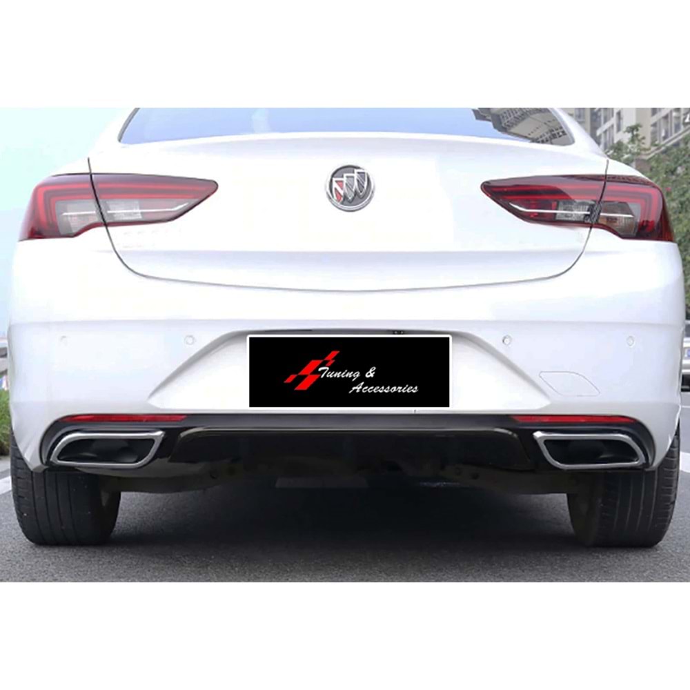 Opel Insignia B 2017+ - Difüzör/Arka, Oem Sport V1 Style, Krom Çerçeve, Piano Black Boyalı Ürün Yüzeyi, ABS, Set
