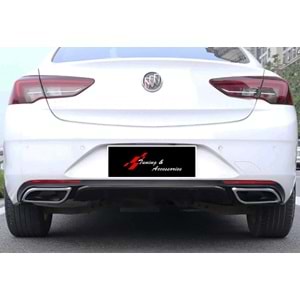 Opel Insignia B 2017+ - Difüzör/Arka, Oem Sport V1 Style, Krom Çerçeve, Piano Black Boyalı Ürün Yüzeyi, ABS, Set