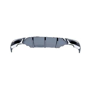 Opel Insignia B 2017+ - Difüzör/Arka, Oem Sport V1 Style, Krom Çerçeve, Piano Black Boyalı Ürün Yüzeyi, ABS, Set