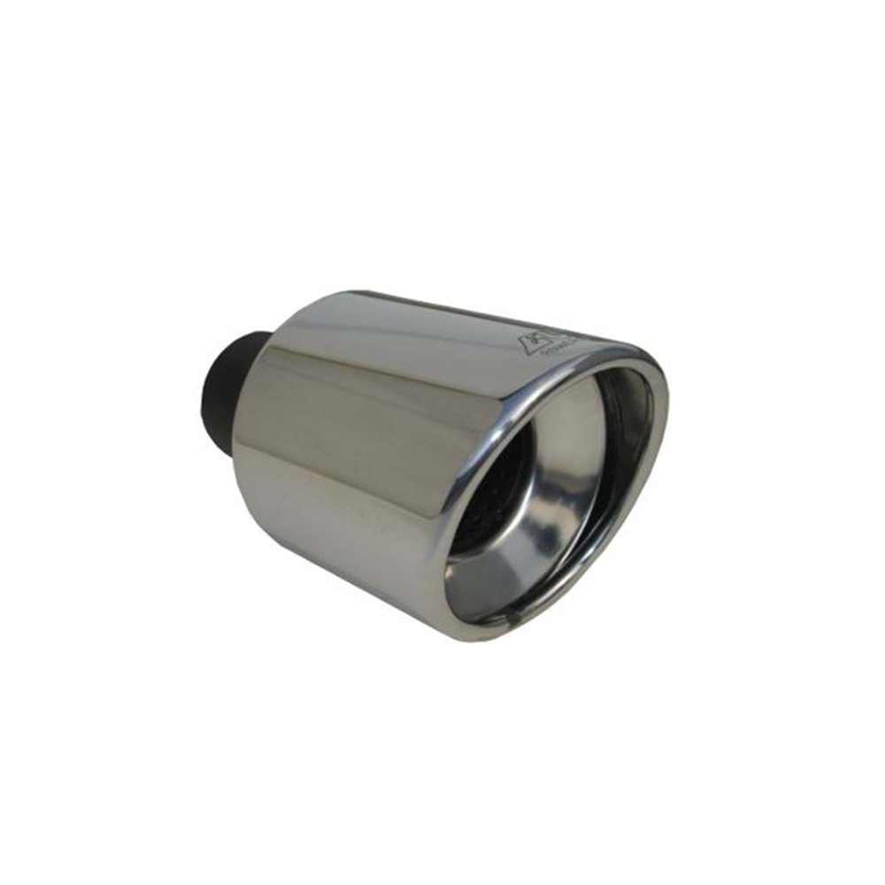 Universal - Egzos Ucu MYC Yuvarlak Tekli Açılı Çıkış 100xGiriş 60/Boy 145 mm, Paslanmaz Çelik Parlak Ürün Yapısı