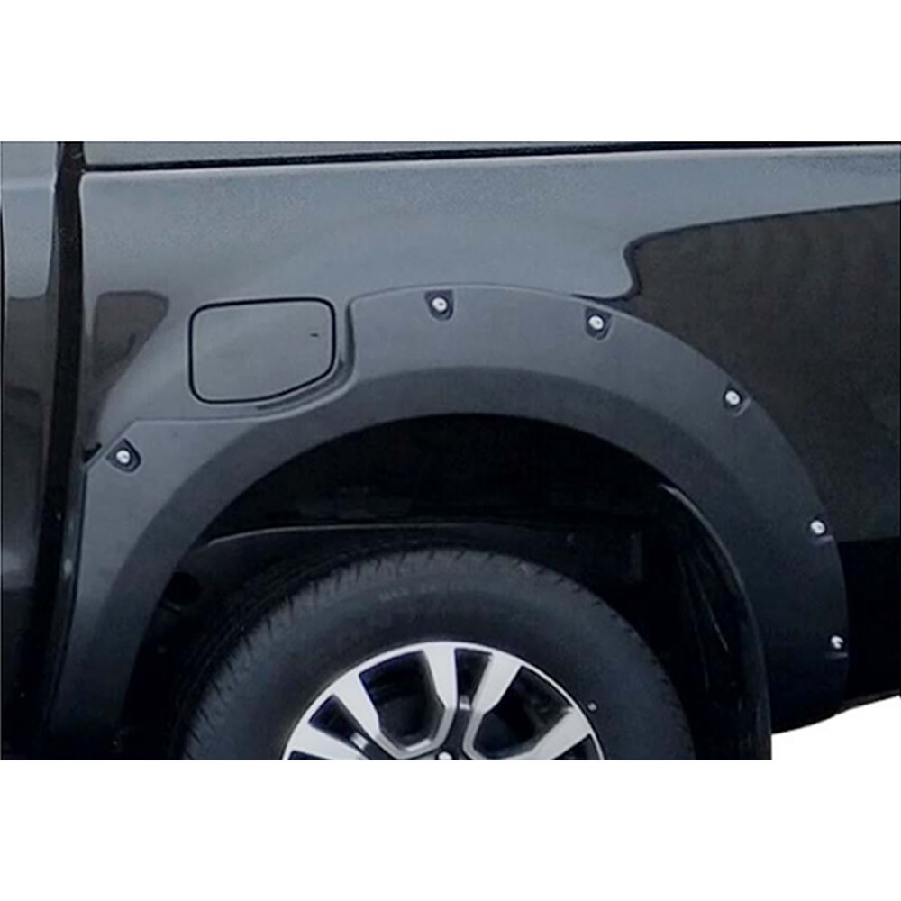 Ford Ranger T6 FL1 2015+ - Çamurluk Kaplaması/Üst, Elegance V2 Stil Vidalı, Mat Siyah Ürün Yüzeyi, ABS, Set