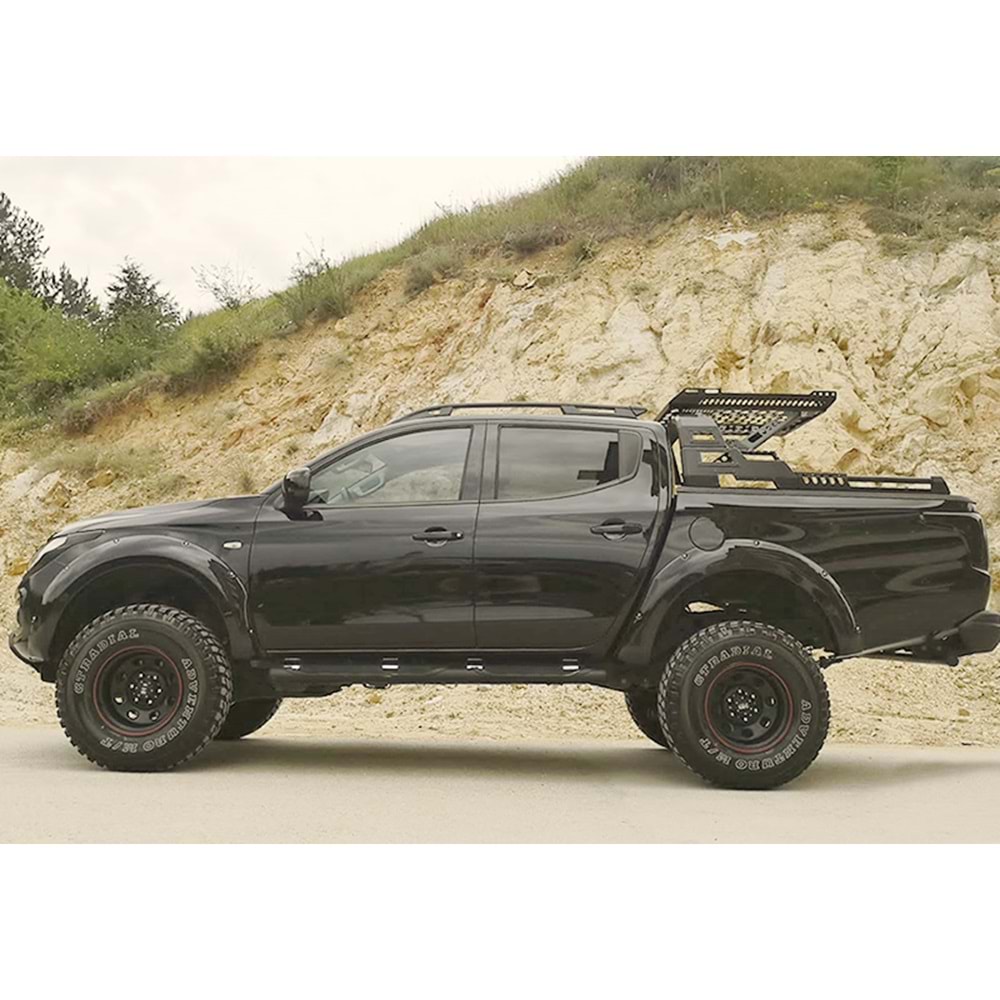 Fiat Fullback 2016+ - Çamurluk Kaplaması/Üst, A Plus+ Elegance V3 Stil Vidalı, Mat Siyah Ürün Yüzeyi Vkm. Set