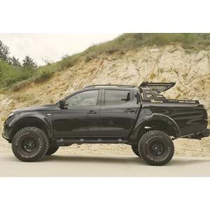 Fiat Fullback 2016+ - Çamurluk Kaplaması/Üst, A Plus+ Elegance V3 Stil Vidalı, Mat Siyah Ürün Yüzeyi Vkm. Set