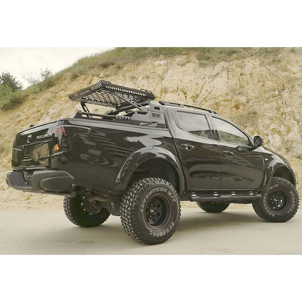 Fiat Fullback 2016+ - Çamurluk Kaplaması/Üst, A Plus+ Elegance V3 Stil Vidalı, Mat Siyah Ürün Yüzeyi Vkm. Set