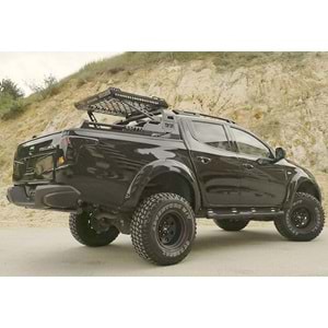 Fiat Fullback 2016+ - Çamurluk Kaplaması/Üst, A Plus+ Elegance V3 Stil Vidalı, Mat Siyah Ürün Yüzeyi Vkm. Set
