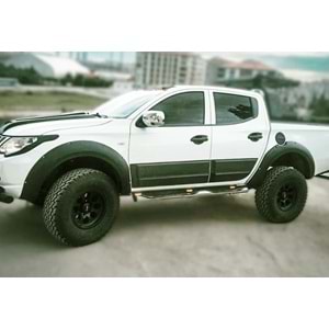 Mitsubishi L200 5 2015+ - Çamurluk Kaplaması/Üst, A Plus Elegance V3 Stil Vidalı, Mat Siyah Ürün Yüzeyi, Vakum, Set
