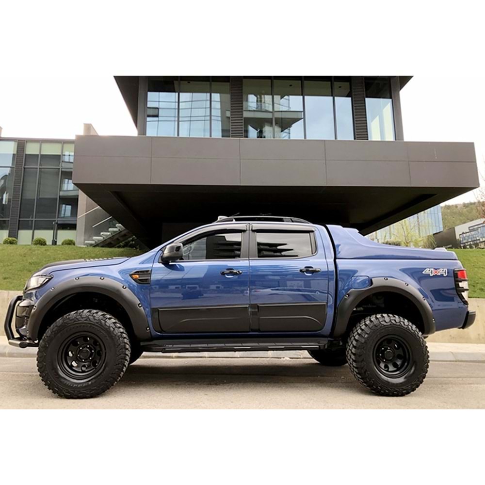 Ford Ranger T6 2011+ - Çamurluk Kaplaması/Üst, A Plus Elegance V3 Vidalı, Mat Siyah Ürün Yüzeyi Vkm. Set