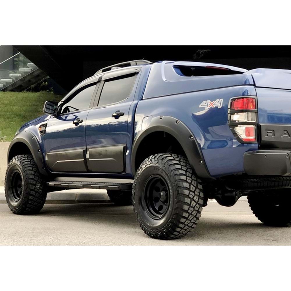 Ford Ranger T6 2011+ - Çamurluk Kaplaması/Üst, A Plus Elegance V3 Vidalı, Mat Siyah Ürün Yüzeyi Vkm. Set