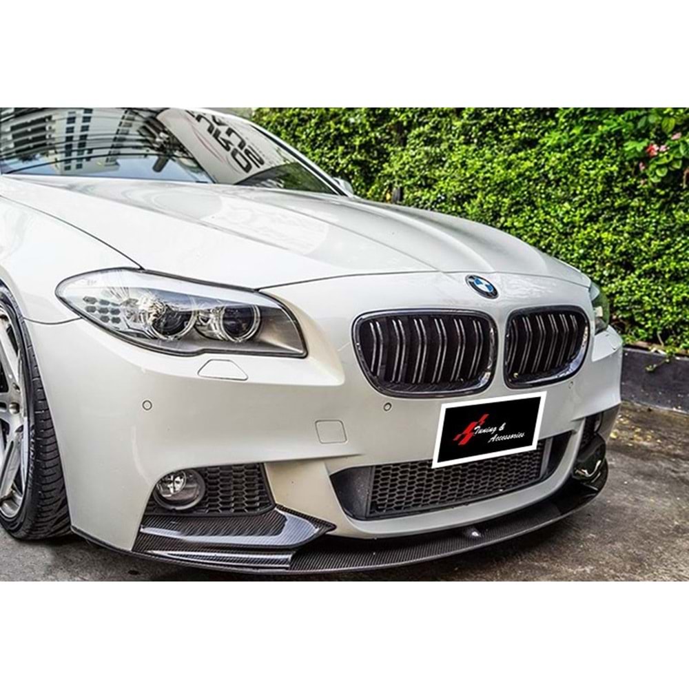 BMW F10 2010+ - Panjur M5 Stil, Çift Çizgi, Piano Black Çerçeve/İç Yüzey, ABS, Set