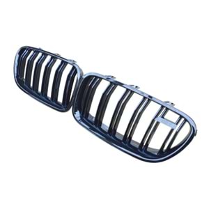 BMW F10 2010+ - Panjur M5 Stil, Çift Çizgi, Piano Black Çerçeve/İç Yüzey, ABS, Set