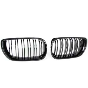 BMW E46 LCI 2001+ - Panjur/Ön M3 Stil, Çift Çizgi, Piano Black Çerçeve/İç Yüzey, ABS, Set