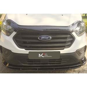 Ford Tran. Custom Mk1 FL 2018+ - Ön Lip A Plus+ V1 Stil Standart, Piano Black Parlak Ürün Yüzeyi Vkm.