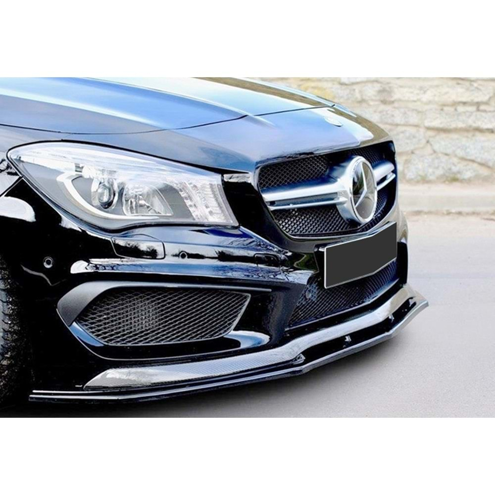 M. Benz C117 2013+ - Ön Lip Max A Plus+ CLA 45 V2 Stil, Piano Black Parlak Ürün Yüzeyi, Vkm.