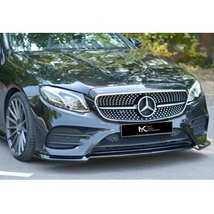 M. Benz W238 2017+ - Ön Lip A Plus+ AMG Line V1 Stil, Piano Black Parlak Ürün Yüzeyi Vkm.