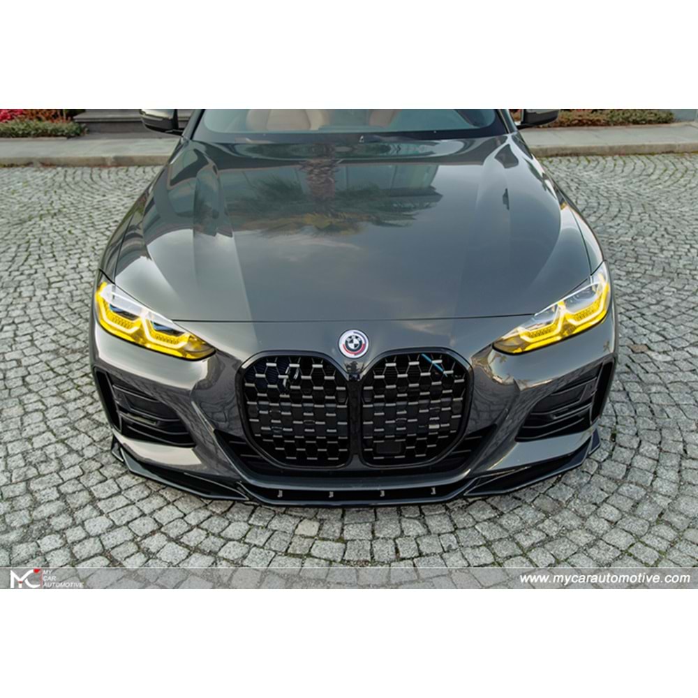 BMW G22 2020+ - Tampon Lip/Ön, A Plus M440i M Pack V2 Stil, Piano Black Parlak Ürün Yüzeyi, Vakum