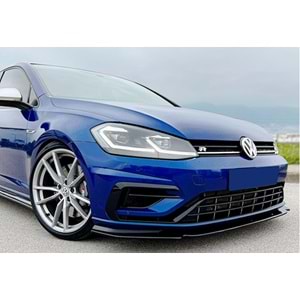 VW Golf Mk7 FL 2017+ - Tampon Lipi/Ön A Plus R Custom V1 Stil, Piano Black Parlak Ürün Yüzeyi, Vakum