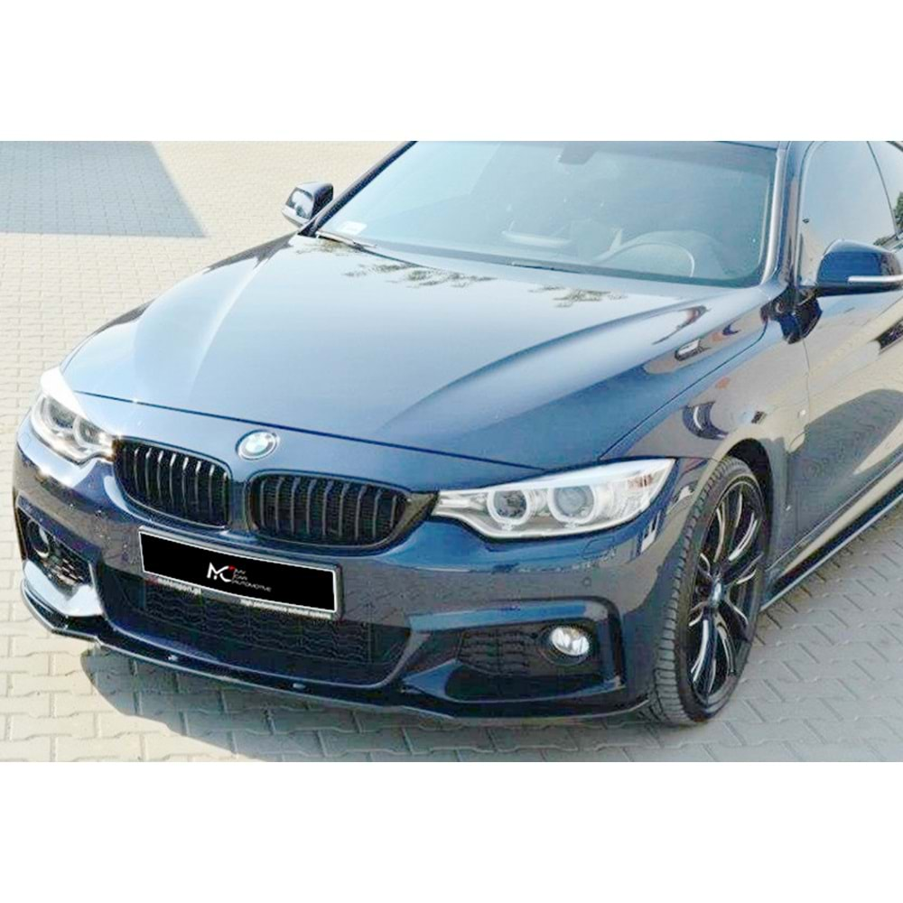 BMW F32 2014+ - Lip/Ön Lip A Plus+ M Pack V1 Stil , Piano Black Parlak Ürün Yüzeyi, Vkm.