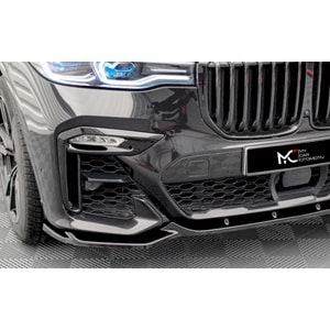 BMW G07 2018+ - Ön Lip A Plus+ M Pack V3 Stil, Piano Black Parlak Ürün Yüzeyi, Vkm.