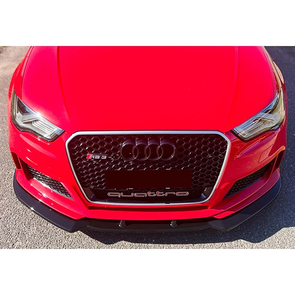 Audi A3 RS 8V SB 2012+ - Tampon Lipi/Ön, A Plus RS3 V1 Stil, Piano Black Parlak Ürün Yüzeyi, Vakum
